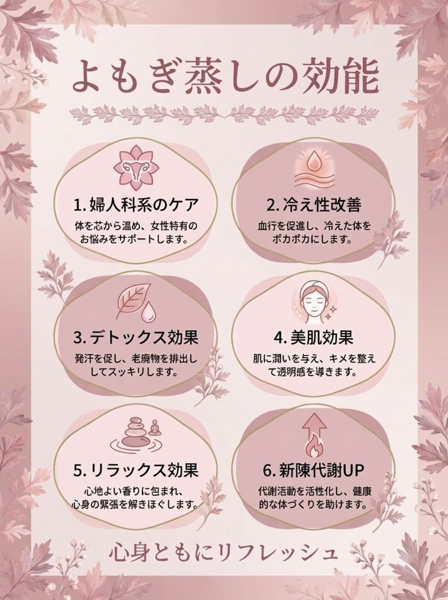 よもぎ蒸しの効能